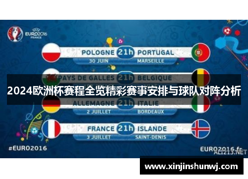 2024欧洲杯赛程全览精彩赛事安排与球队对阵分析